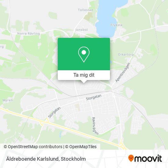 Äldreboende Karlslund karta