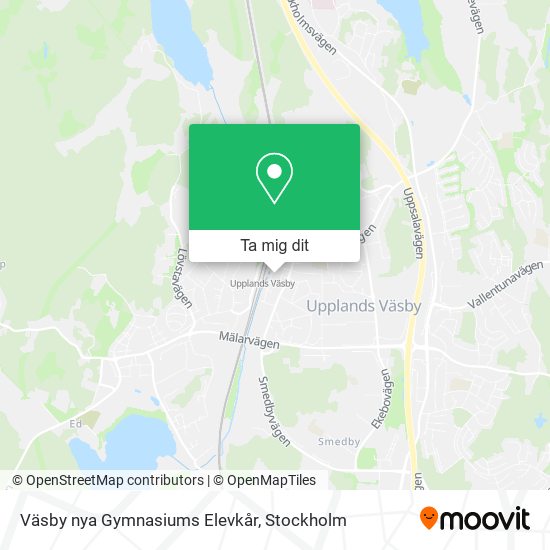 Väsby nya Gymnasiums Elevkår karta