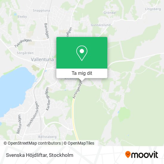 Svenska Höjdliftar karta