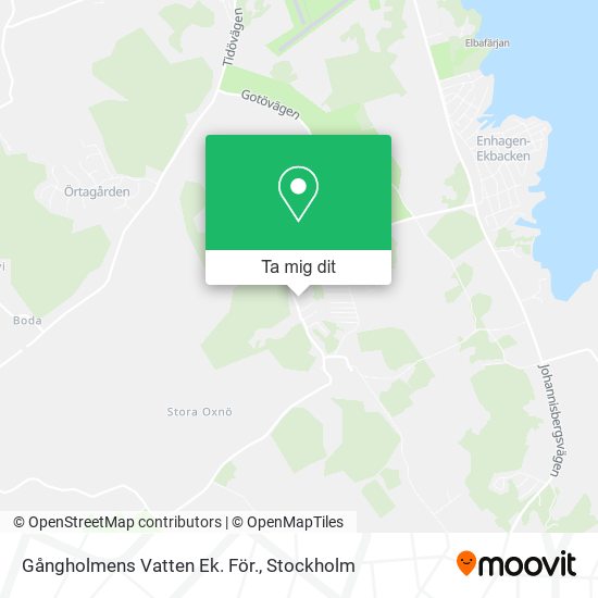 Gångholmens Vatten Ek. För. karta