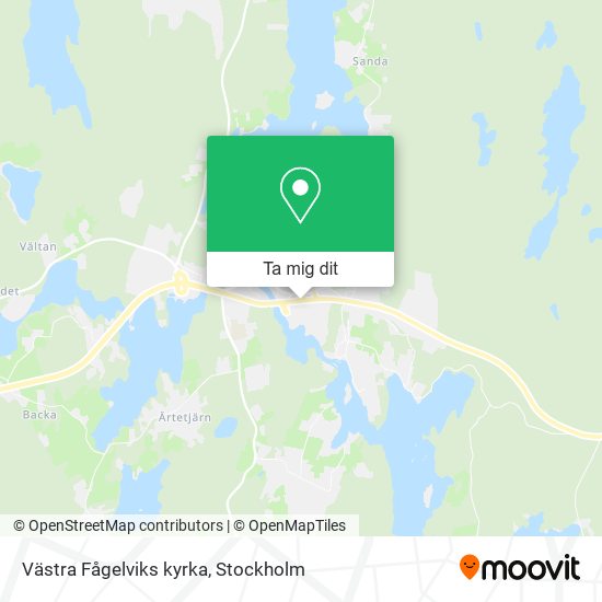 Västra Fågelviks kyrka karta