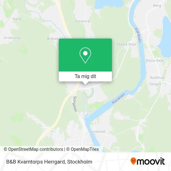 B&B Kvarntorps Herrgard karta