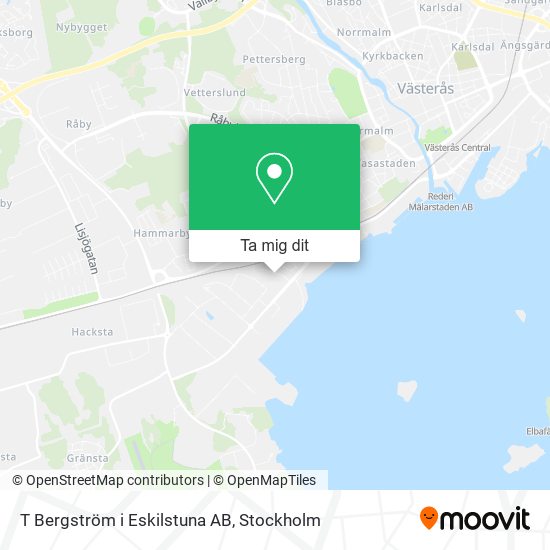 T Bergström i Eskilstuna AB karta