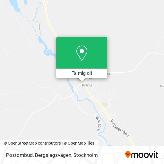 Postombud, Bergslagsvägen karta