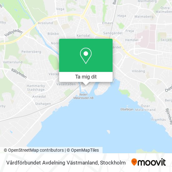 Vårdförbundet Avdelning Västmanland karta