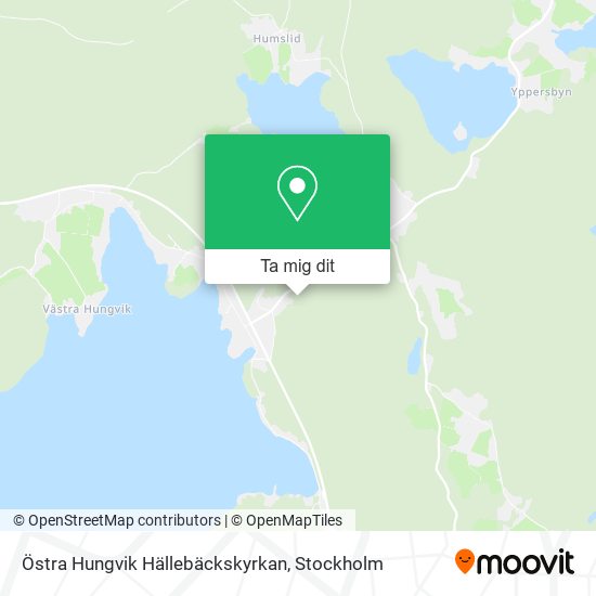 Östra Hungvik Hällebäckskyrkan karta