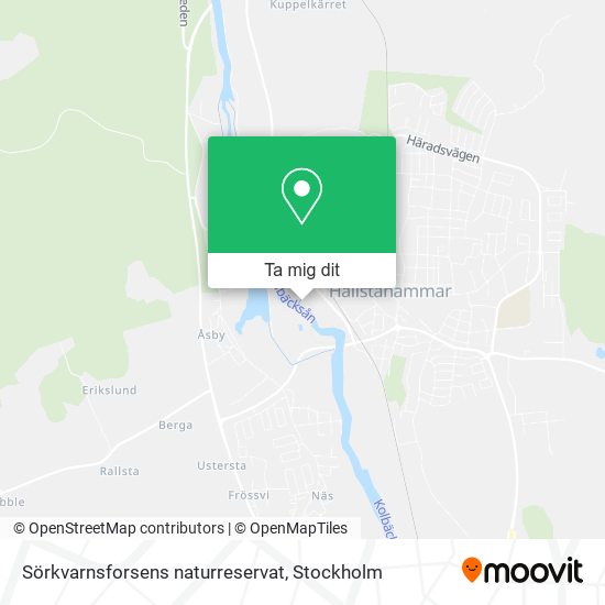 Sörkvarnsforsens naturreservat karta