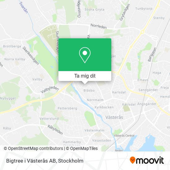 Bigtree i Västerås AB karta