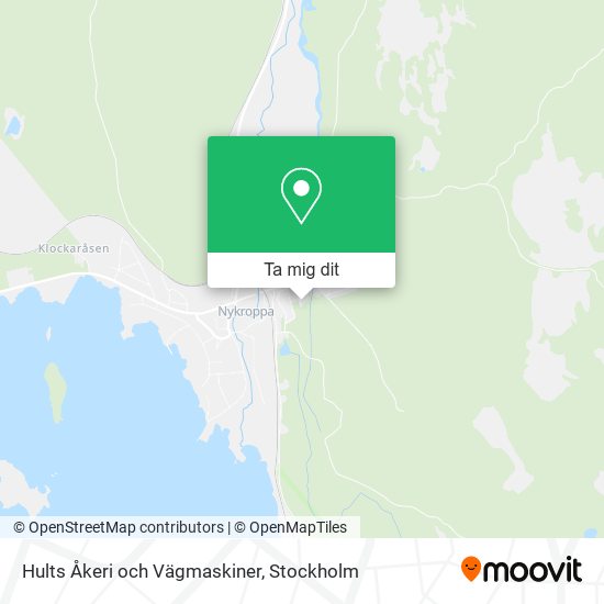Hults Åkeri och Vägmaskiner karta
