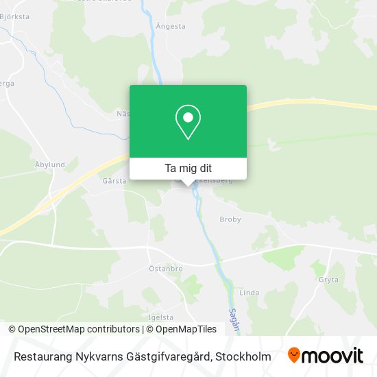 Restaurang Nykvarns Gästgifvaregård karta