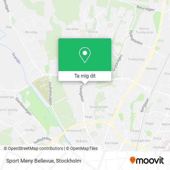 Sport Meny Bellevue karta