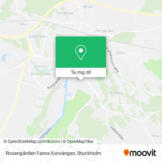 Rosengården Fanna Korsängen karta