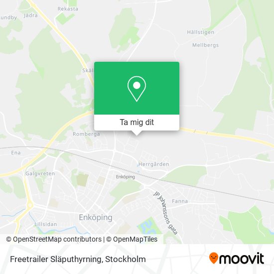 Freetrailer Släputhyrning karta