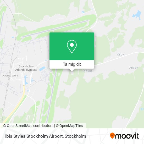 ibis Styles Stockholm Airport karta