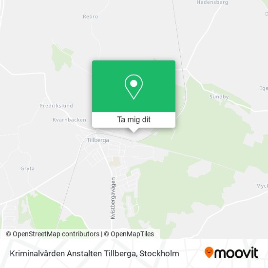 Kriminalvården Anstalten Tillberga karta