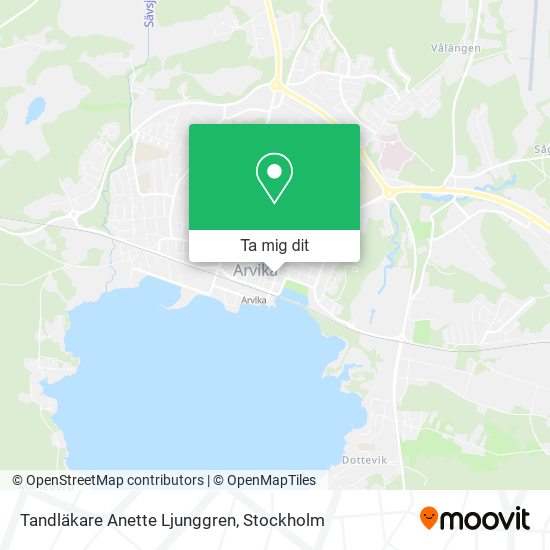 Tandläkare Anette Ljunggren karta