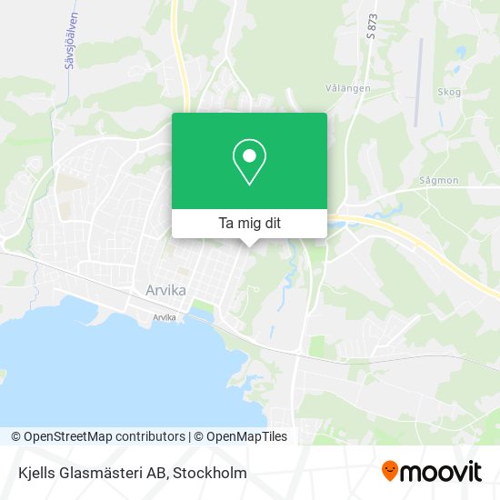 Kjells Glasmästeri AB karta