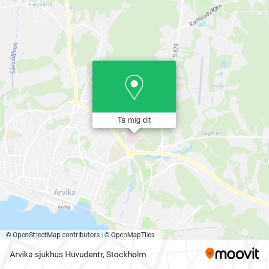Arvika sjukhus Huvudentr karta
