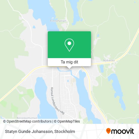 Statyn Gunde Johansson karta