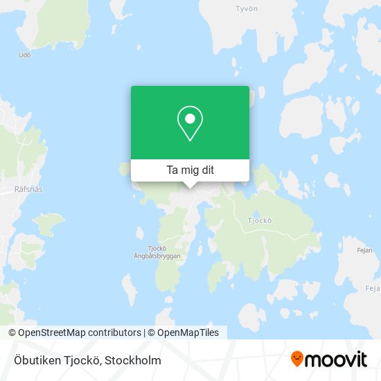 Öbutiken Tjockö karta