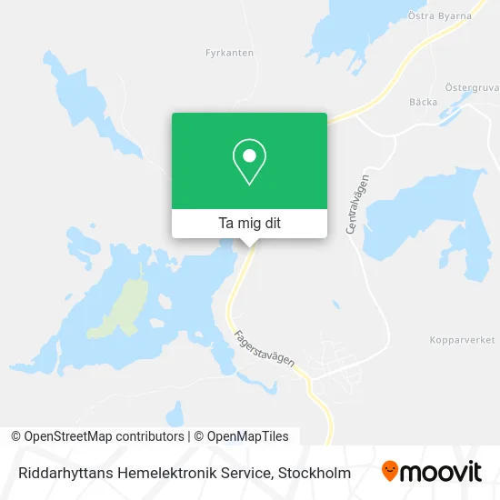 Riddarhyttans Hemelektronik Service karta