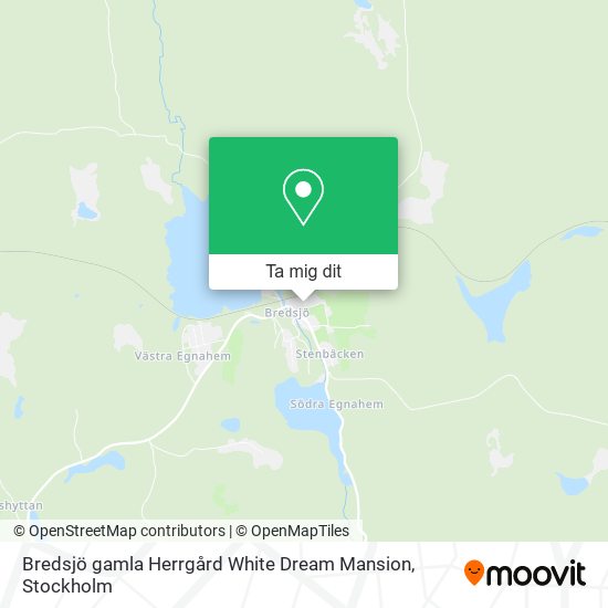 Bredsjö gamla Herrgård White Dream Mansion karta