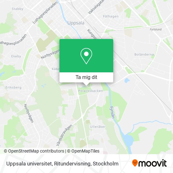 Uppsala universitet, Ritundervisning karta