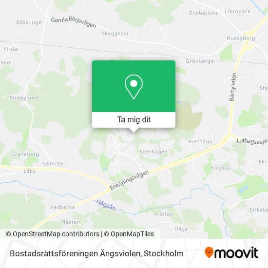 Bostadsrättsföreningen Ängsviolen karta