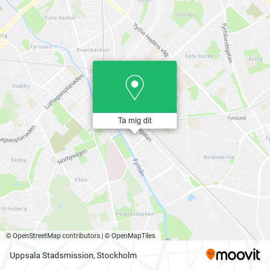 Uppsala Stadsmission karta