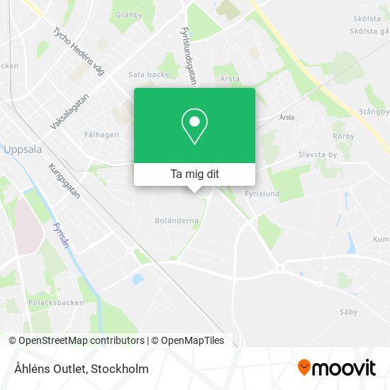 Åhléns Outlet karta