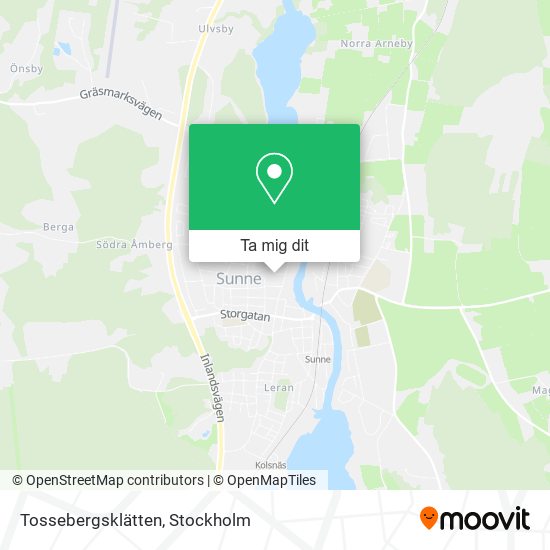 Tossebergsklätten karta
