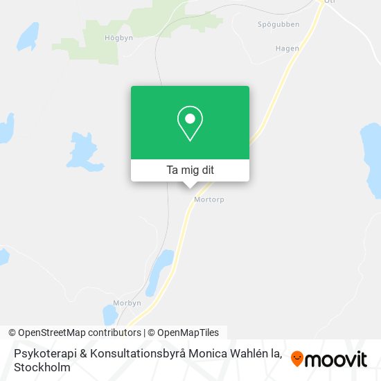 Psykoterapi & Konsultationsbyrå Monica Wahlén la karta