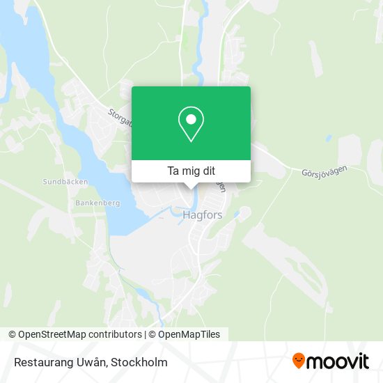 Restaurang Uwån karta