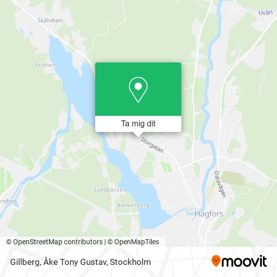 Gillberg, Åke Tony Gustav karta
