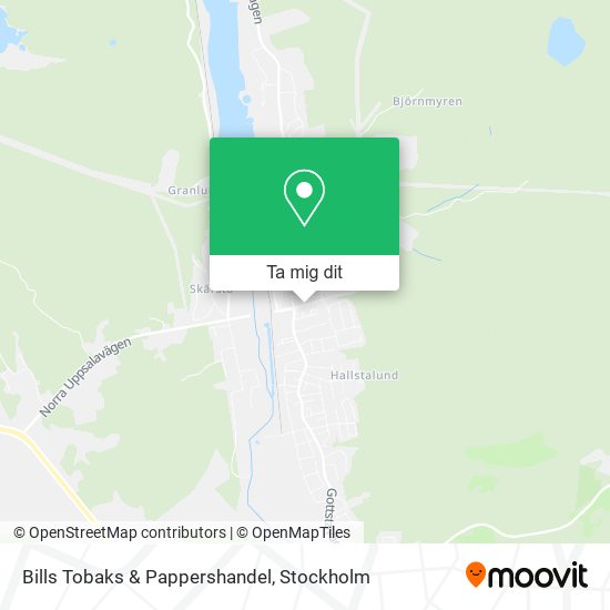 Bills Tobaks & Pappershandel karta