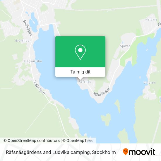 Räfsnäsgårdens and Ludvika camping karta