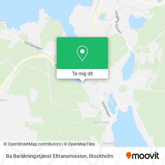 Ba Beräkningstjänst Eltransmission karta