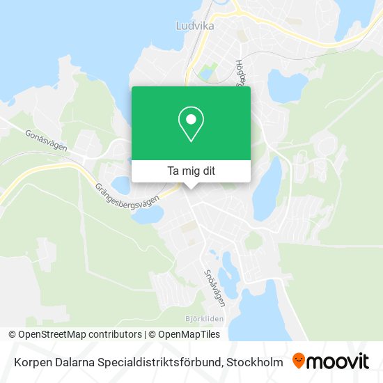 Korpen Dalarna Specialdistriktsförbund karta