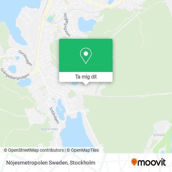 Nöjesmetropolen Sweden karta