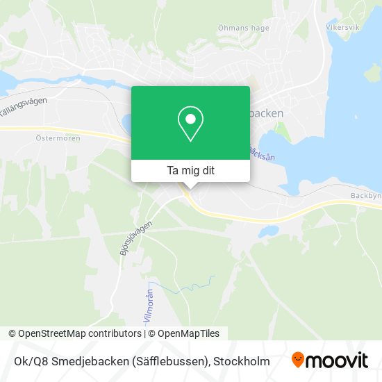 Ok / Q8 Smedjebacken (Säfflebussen) karta