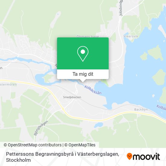 Petterssons Begravningsbyrå i Västerbergslagen karta