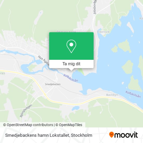 Smedjebackens hamn Lokstallet karta