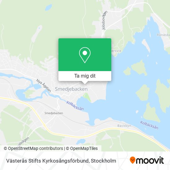 Västerås Stifts Kyrkosångsförbund karta