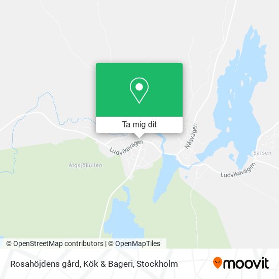 Rosahöjdens gård, Kök & Bageri karta