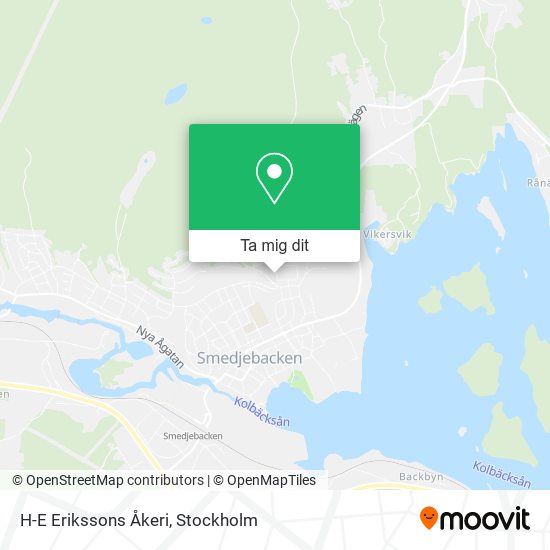 H-E Erikssons Åkeri karta