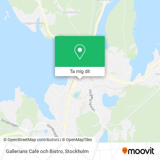 Gallerians Café och Bistro karta