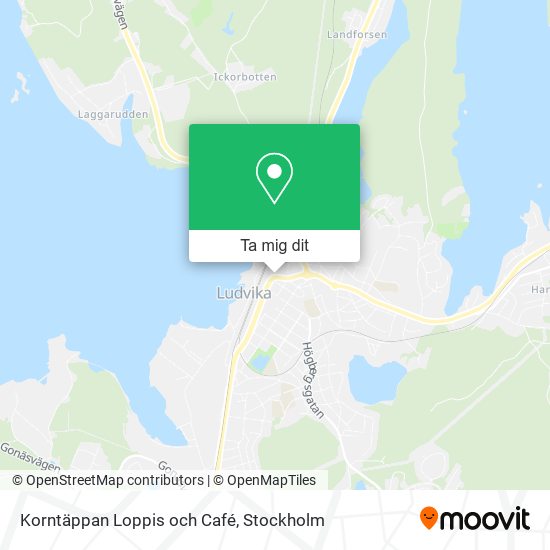 Korntäppan Loppis och Café karta