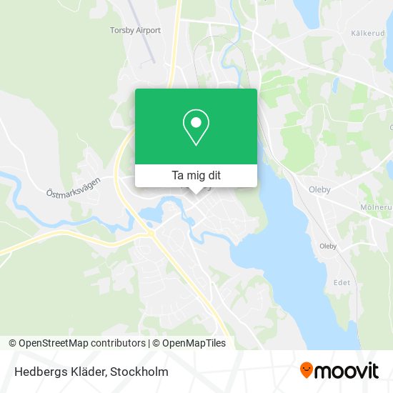 Hedbergs Kläder karta