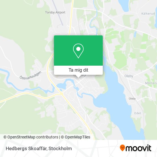 Hedbergs Skoaffär karta