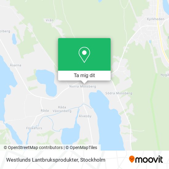 Westlunds Lantbruksprodukter karta